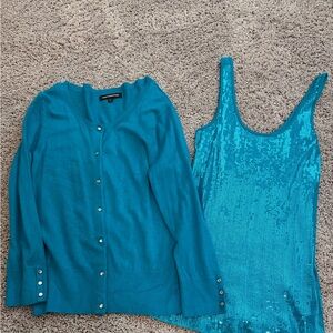 WOMENS CARDIGAN AND TANK SET